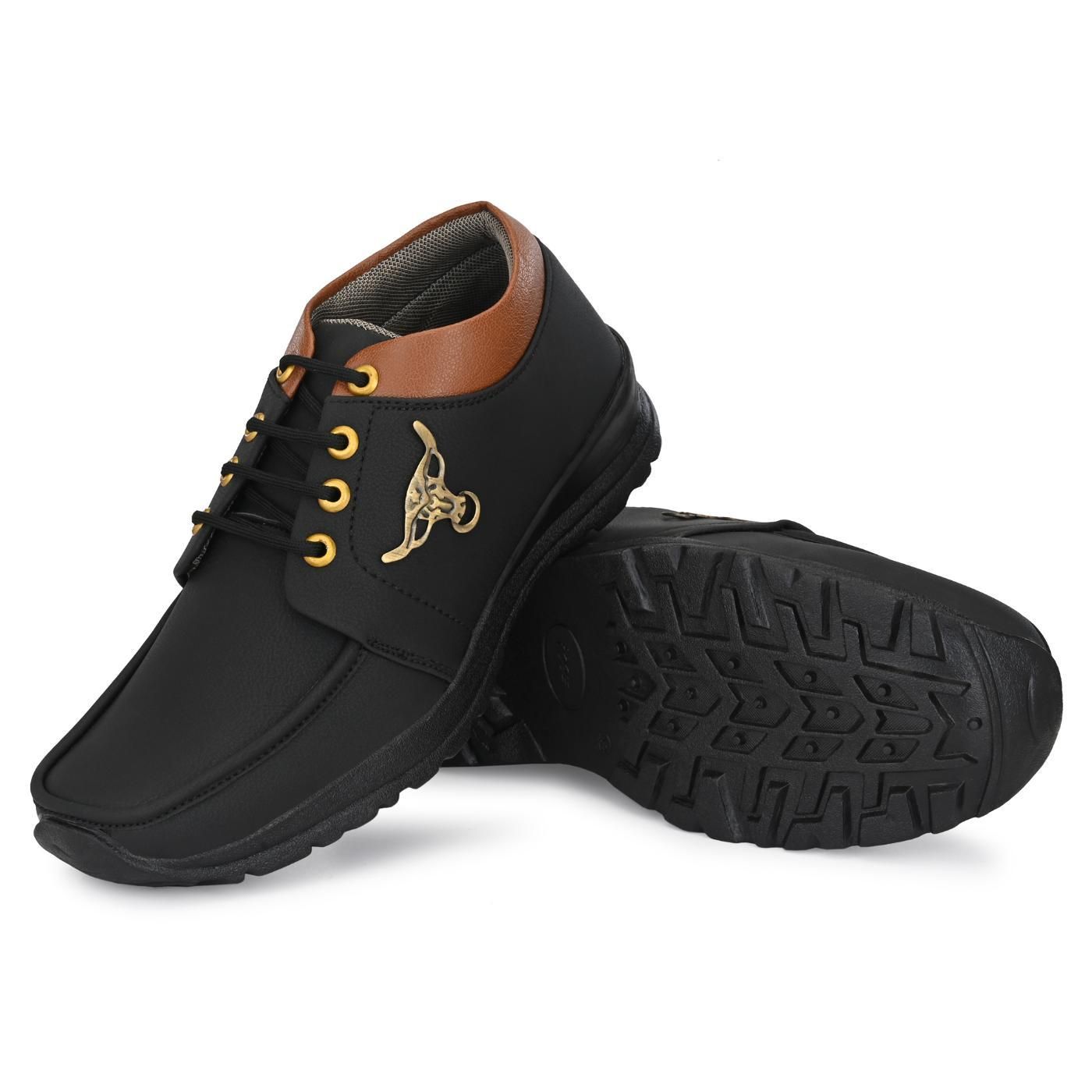 Styliscope Men's Synthetic Leather  Casual Shoe Black