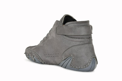 Styliscope Men's Grey Suede Casual Shoes